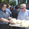 Lemoore City Councilmember Dave Brown pitches in, delivering dough to the pizza contestants.